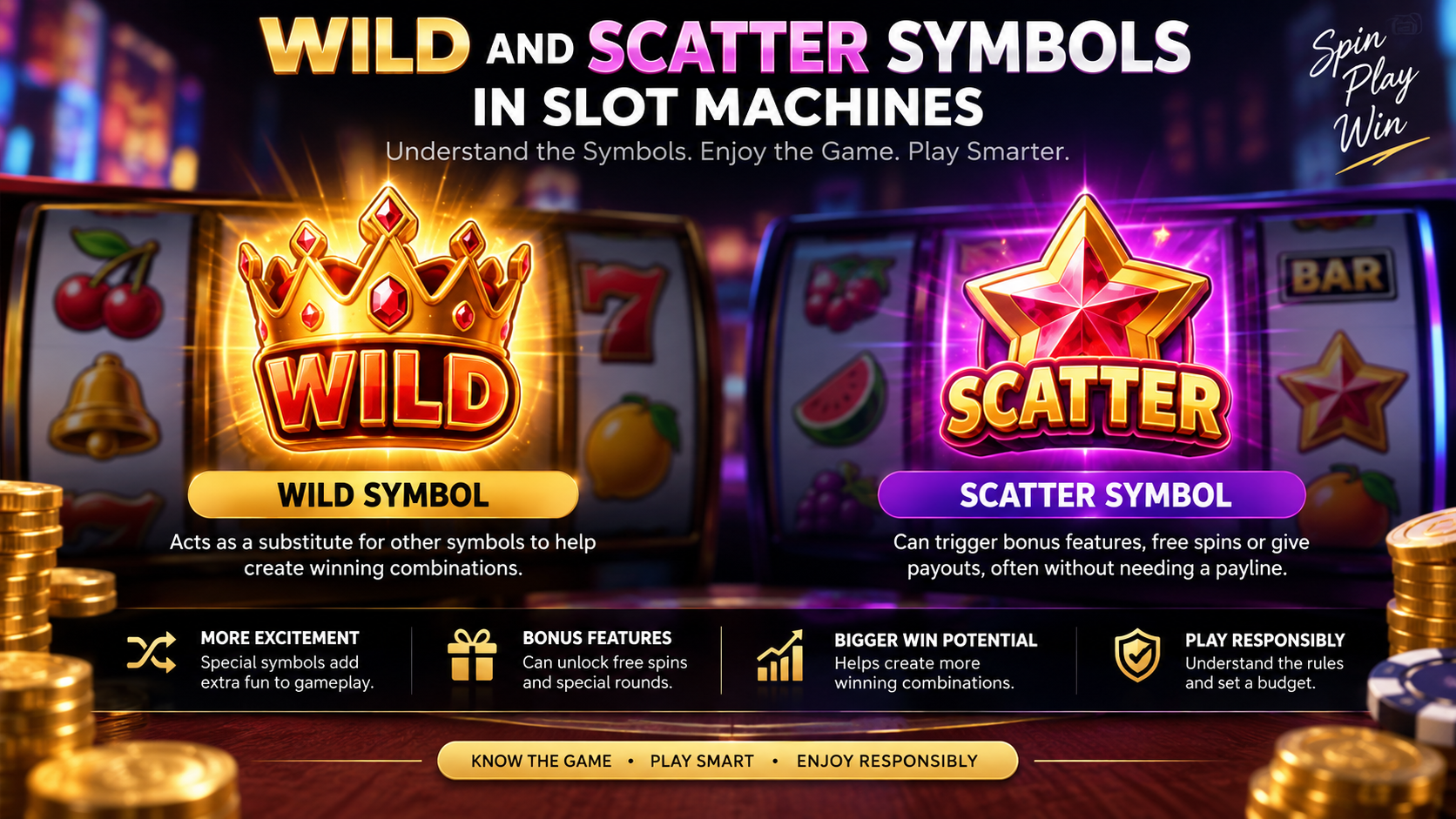 Wild and Scatter Slot Symbol Guide