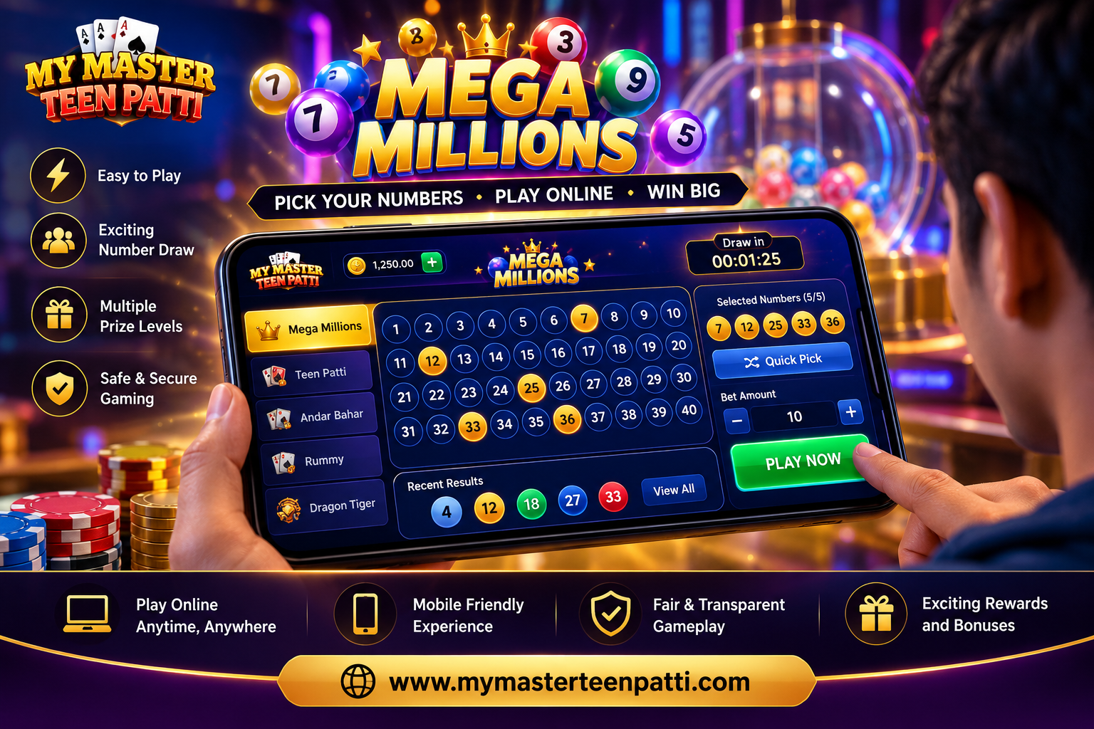 Mega Millions Teen Patti Promotion