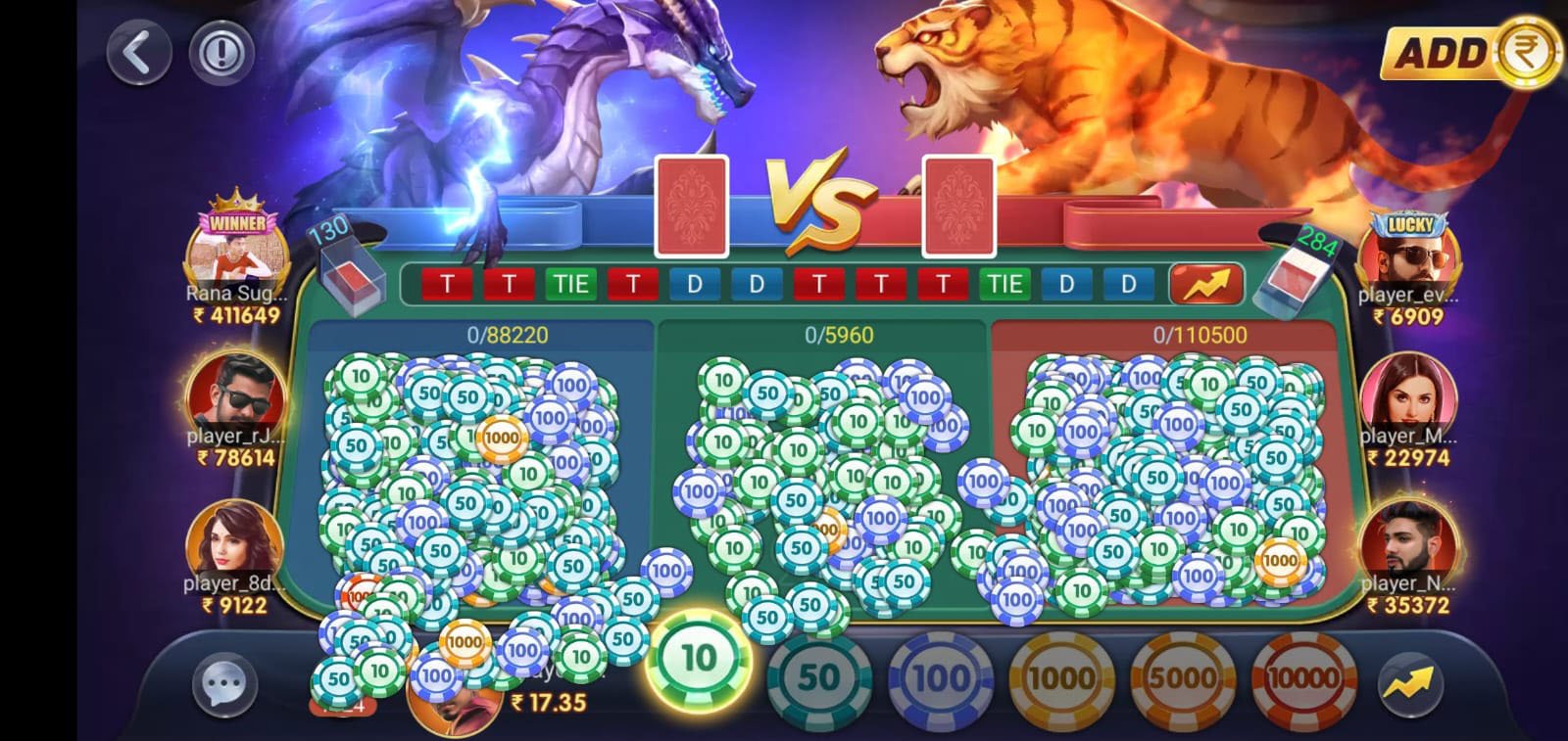 Dragon VS Tiger Game