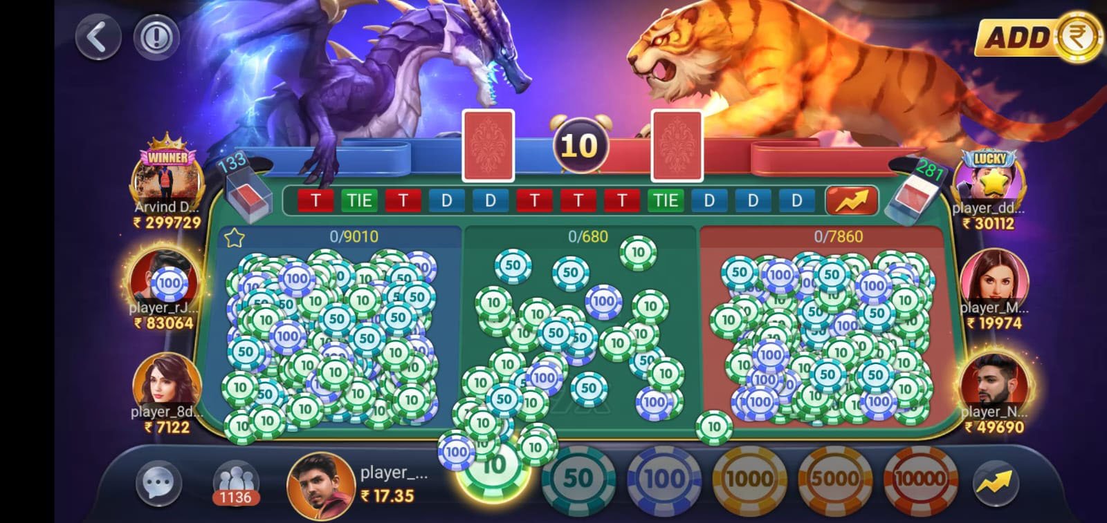 Dragon VS Tiger Game