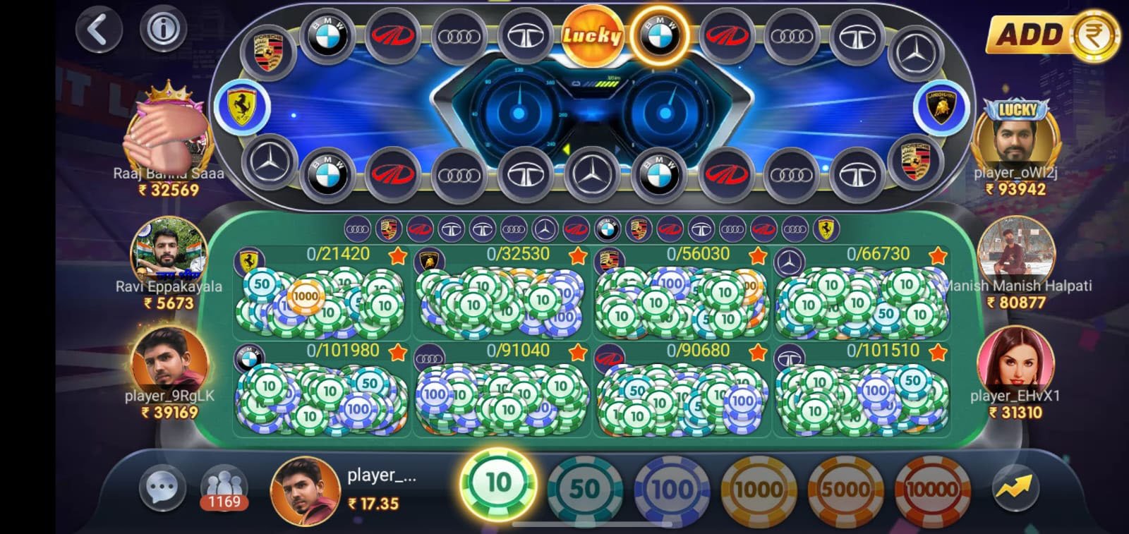 Car Roulette Game